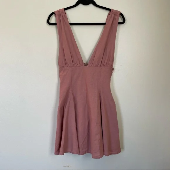 Zara | Linen Mauve Fit & Flare Dress | Size XS - Picture 1 of 13